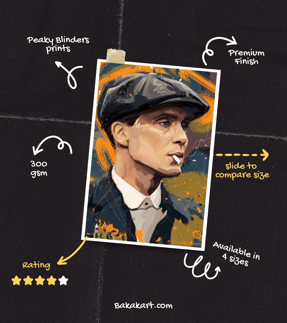 Thomas Shelby Abstract Wall Poster | Peaky Blinders | Pop Culture Print