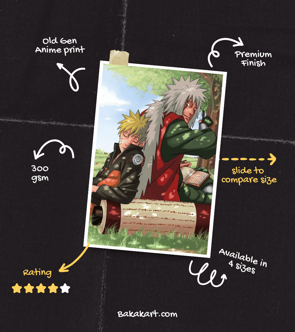 Naruto & Jiraiya Wall Poster | Naruto | Anime Print