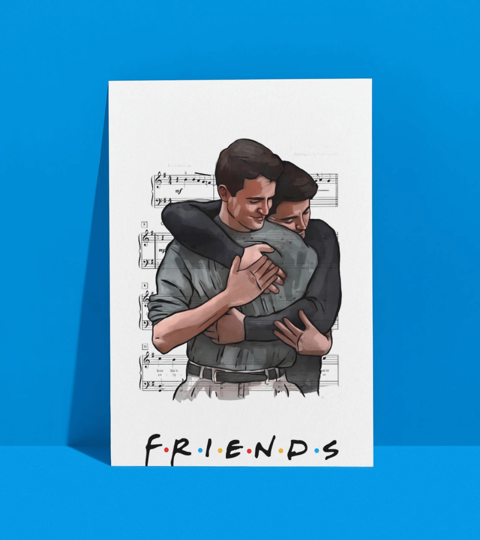 Joey & Chandler Wall Poster | TV Series | Pop Culture Print (Copy)