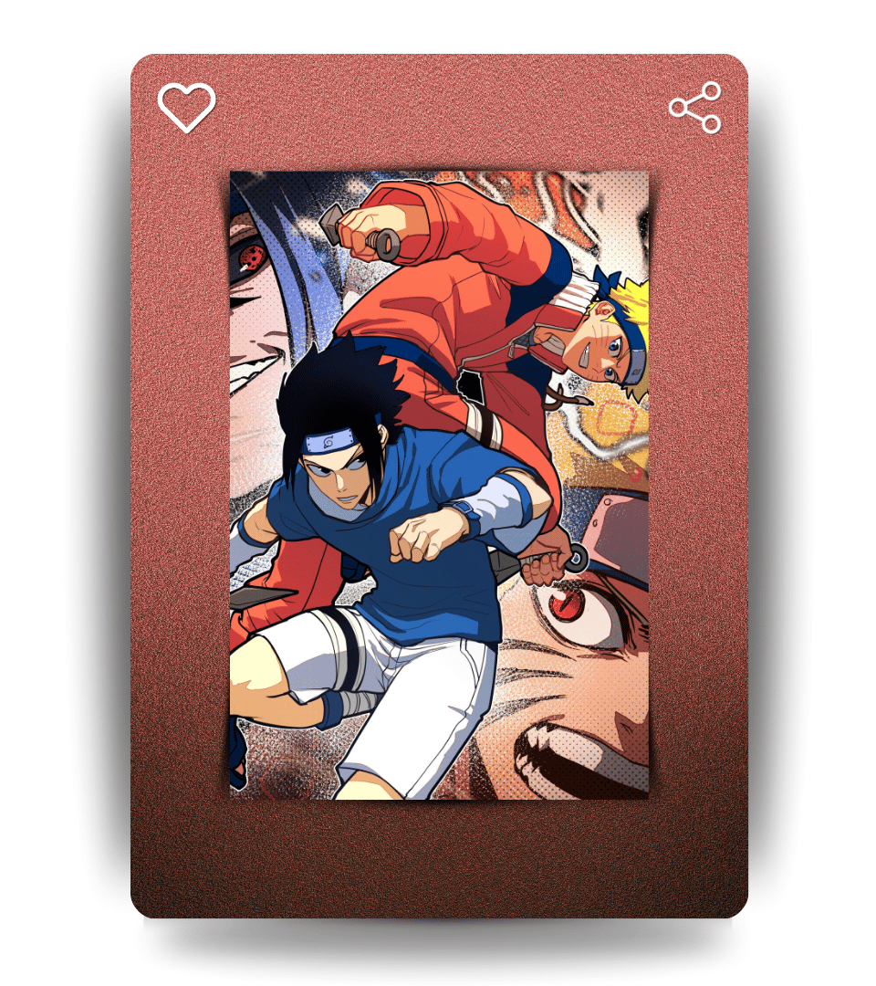 Naruto vs Sasuke Wall Poster | Naruto | Anime Print