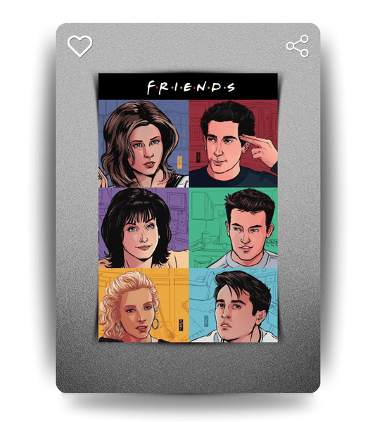 Friends Wall Poster | TV Series | Pop Culture Print