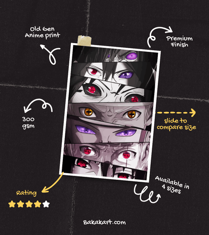 Eyes In Naruto Wall Poster | Naruto | Anime Prints