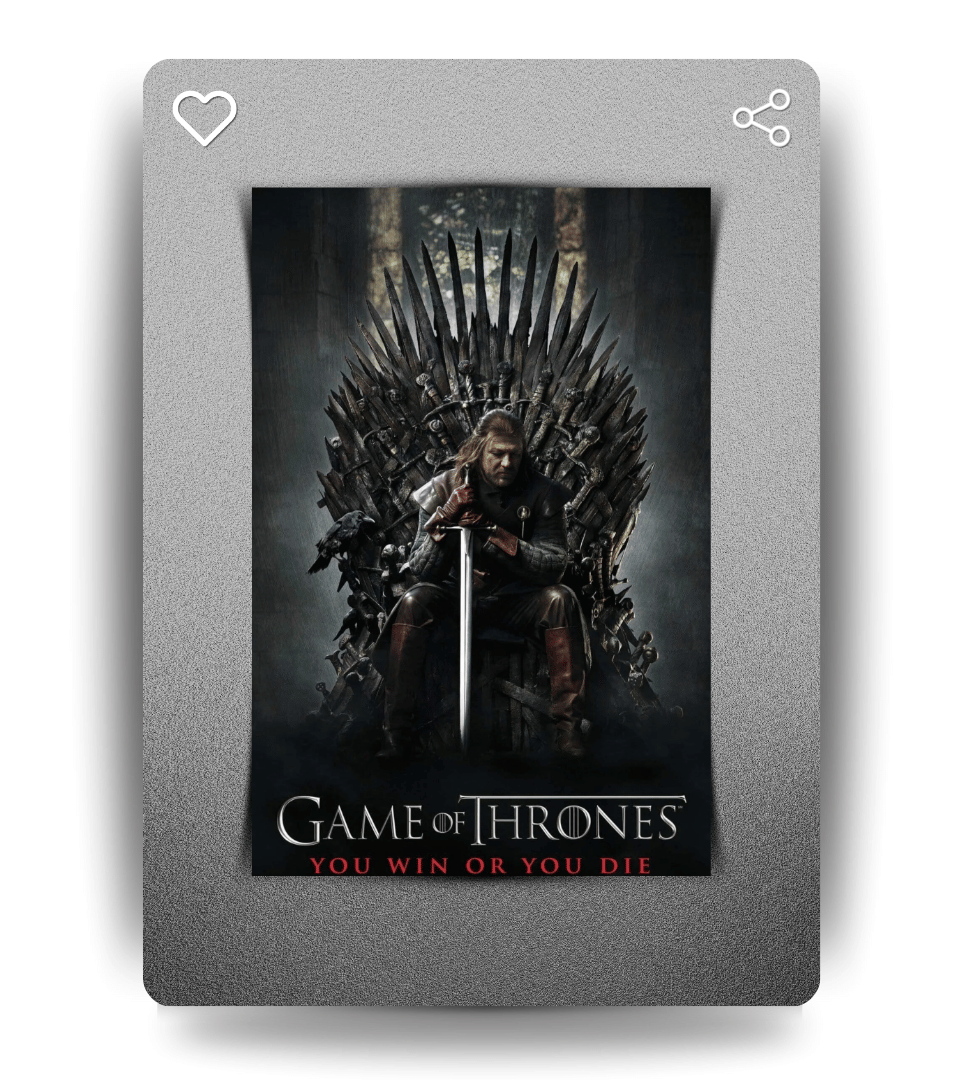 Ned Stark Wall Poster | Game Of Thrones | Pop Culture Print