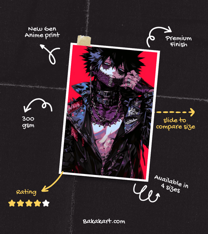 Dabi Wall Poster | My Hero Academia | Anime Print