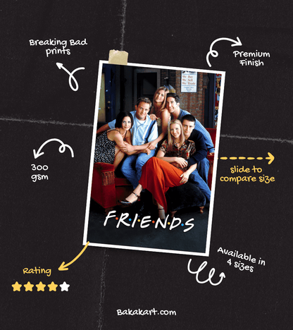 Friends Wall Poster | TV Series | Pop Culture Print