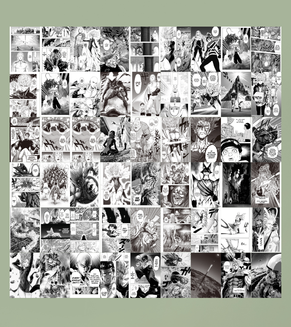 50 Pcs One Punch Man Manga Set |  Manga Panel Kits