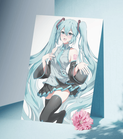 Hatsune Miku Waifu Wall Poster | Vocaloid | Anime Print