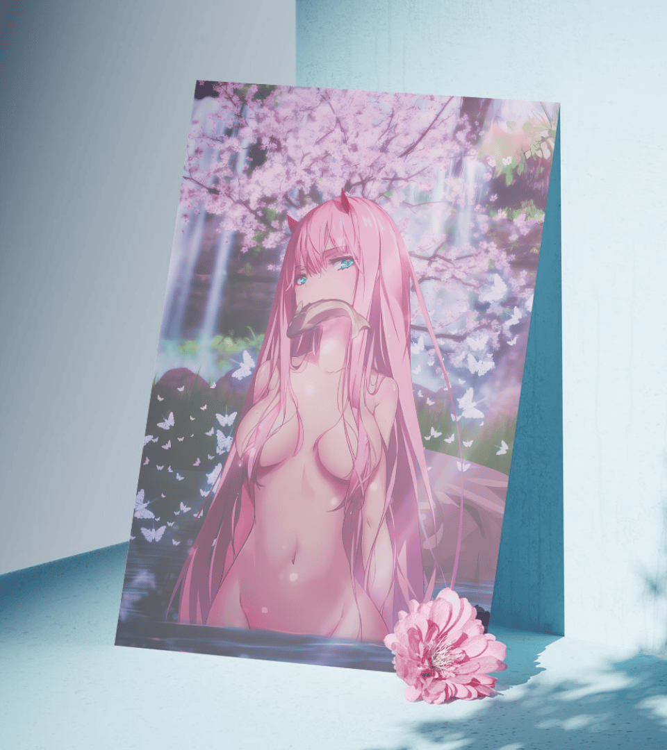 Zero Two Waifu Wall Poster | Darling in the Franxx | Anime Print