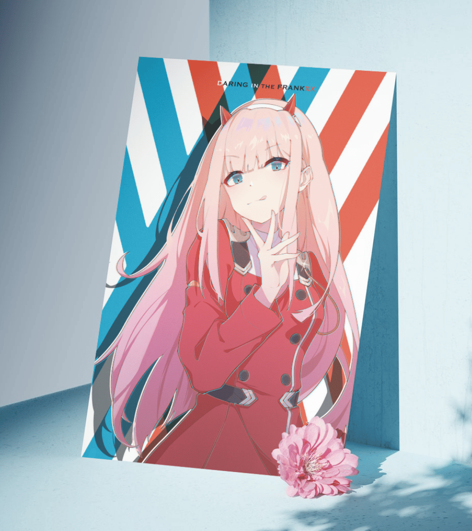 Zero Two Waifu Wall Poster | Darling in the Franxx | Anime Print