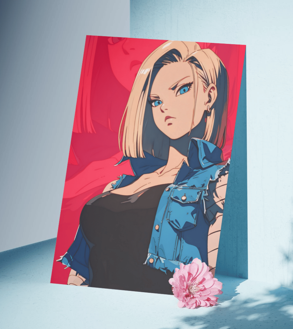 Android 18 Waifu Wall Poster | Dragon Ball | Anime Print