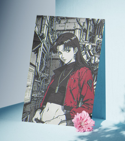 Misato Katsuragi Cyberpunk Wall Poster | Waifu | Anime Print