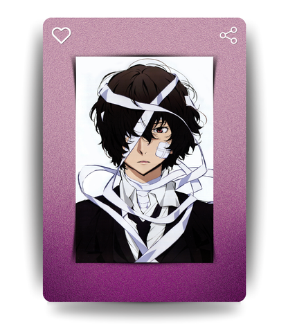 Dazai Monochromatic Wall Poster | Bungo Stray Dogs | Anime Print