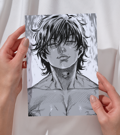 Baki Monochromatic Wall Poster | Baki | Anime Print