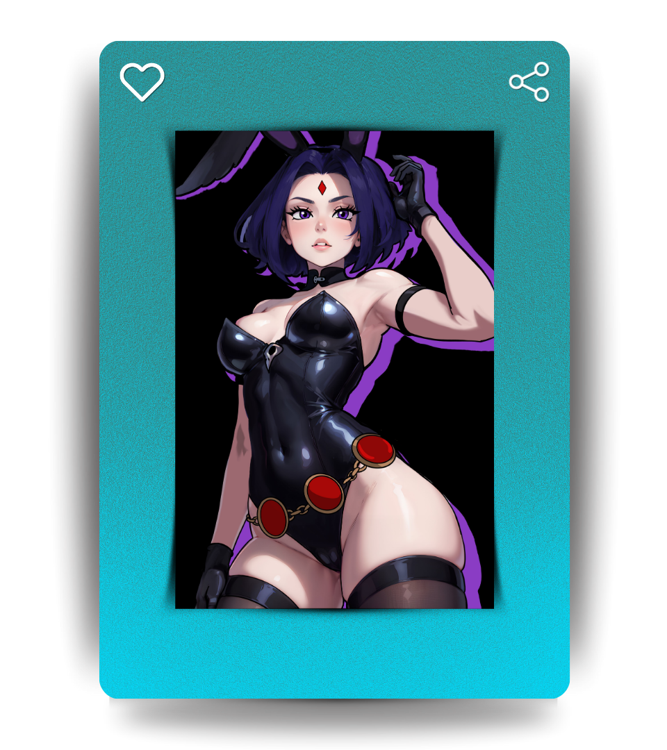 Raven Black BG Wall Poster | Waifu | PopCulture Print