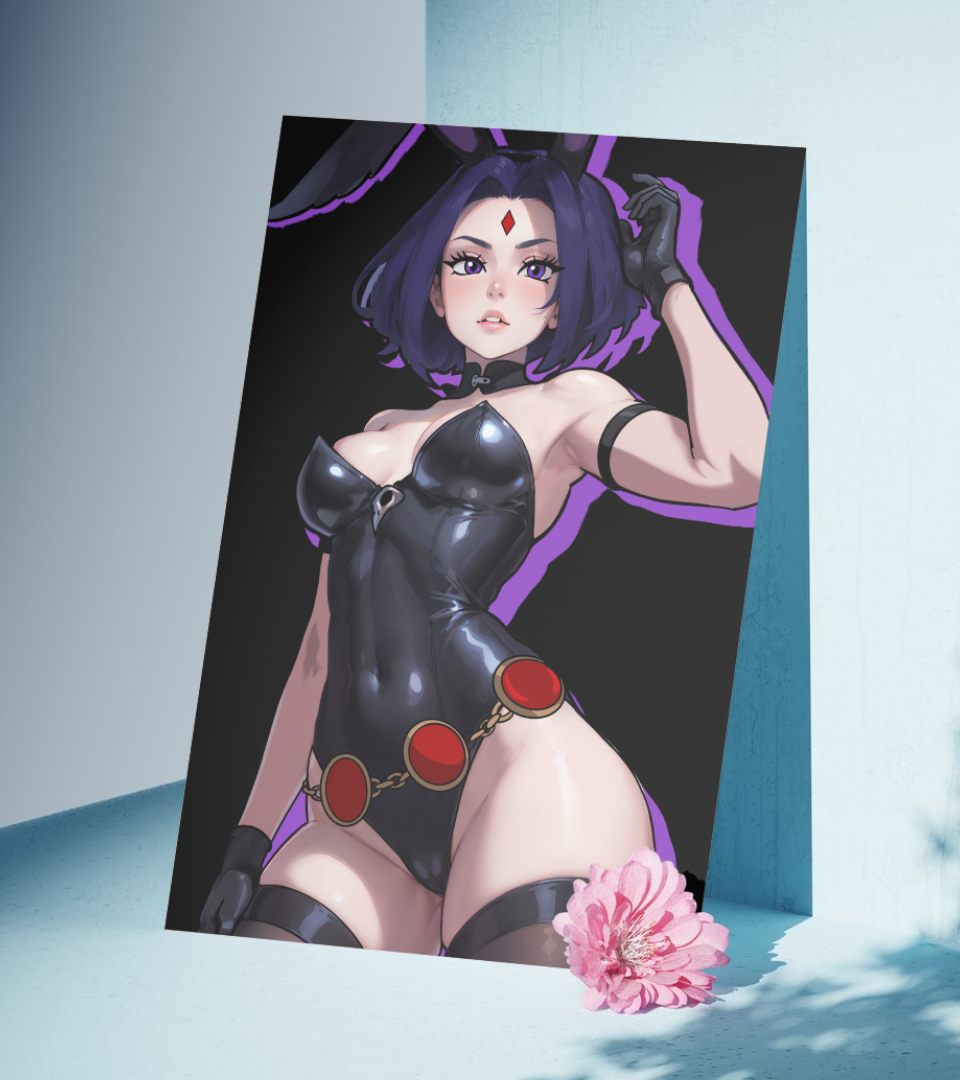 Raven Black BG Wall Poster | Waifu | PopCulture Print