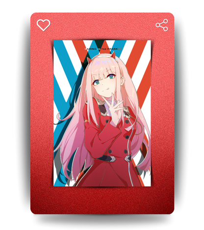 Zero Two Waifu Wall Poster | Darling in the Franxx | Anime Print