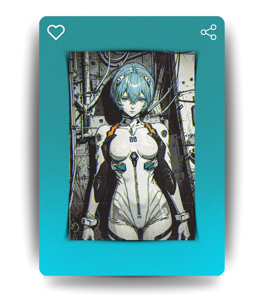 Rei Ayanami Cyberpunk Wall Poster | Waifu | Anime Print