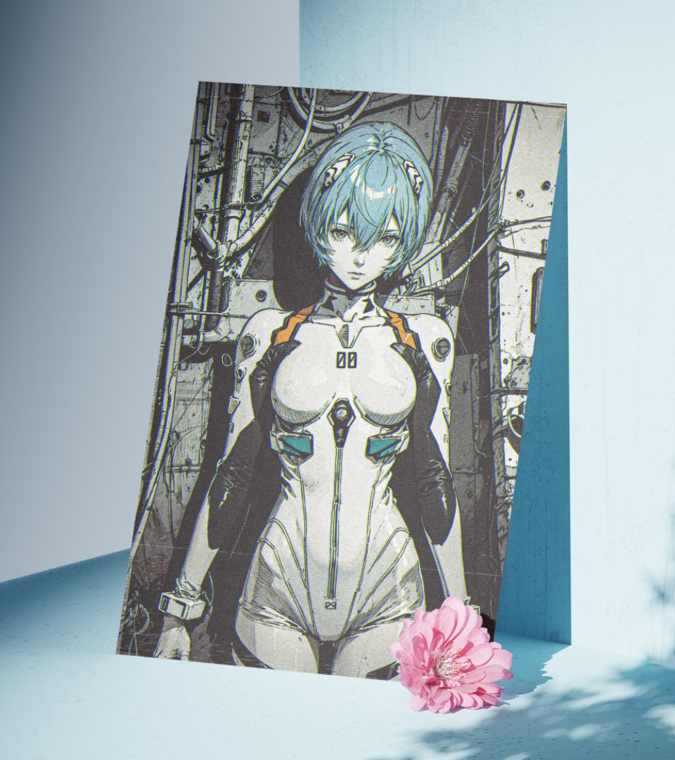 Rei Ayanami Cyberpunk Wall Poster | Waifu | Anime Print