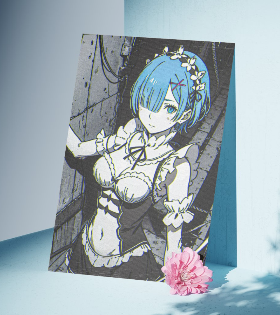 Rem Cyberpunk Wall Poster | Waifu | Anime Print