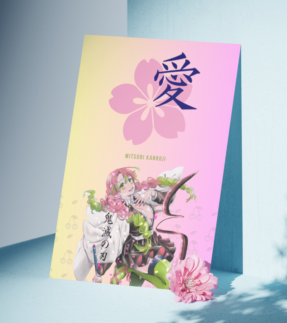 Mitsuri Kanroji Wall Poster | Demon Slayer | Anime Print