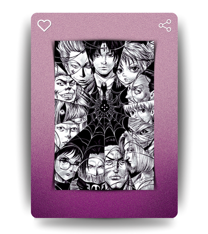 Phantom Troupe Monochromatic Wall Poster | Hunter x Hunter | Anime Print