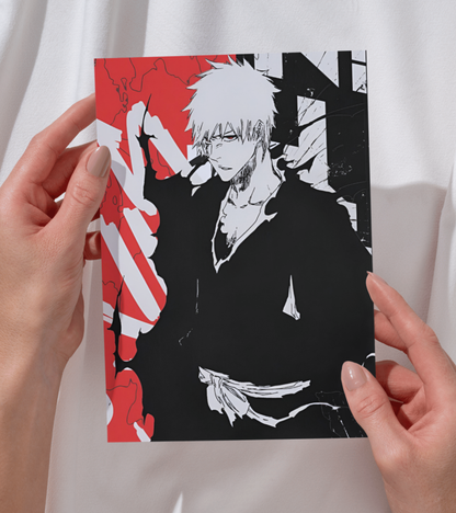 Ichigo Monochromatic Wall Poster | Bleach | Anime Print