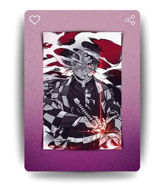 Tanjiro Monochromatic Wall Poster | Demon Slayer | Anime Print