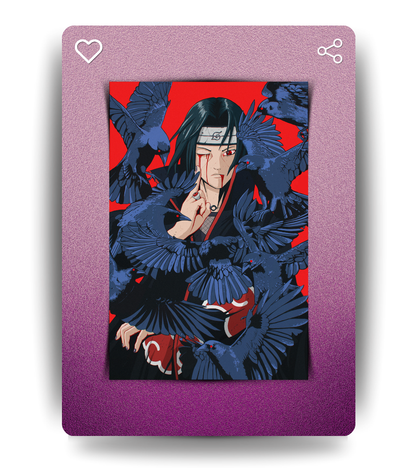 Itachi Monochromatic Wall Poster | Naruto | Anime Print