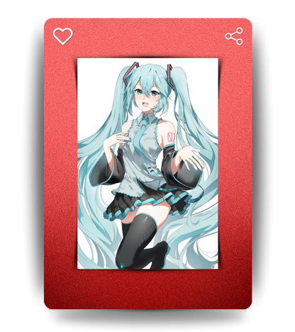 Hatsune Miku Waifu Wall Poster | Vocaloid | Anime Print