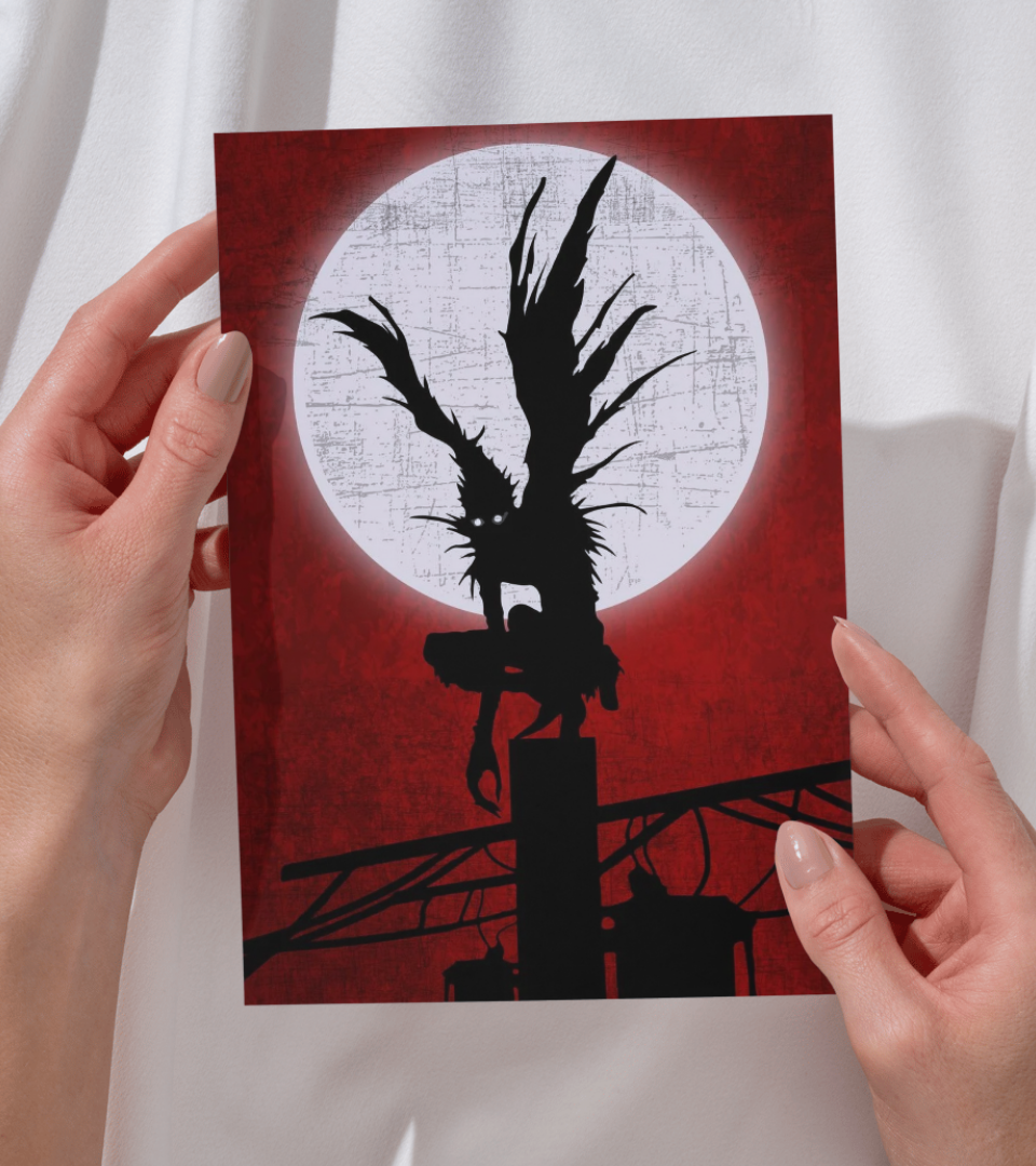 Ryuk Monochromatic Wall Poster | Death Note | Anime Print