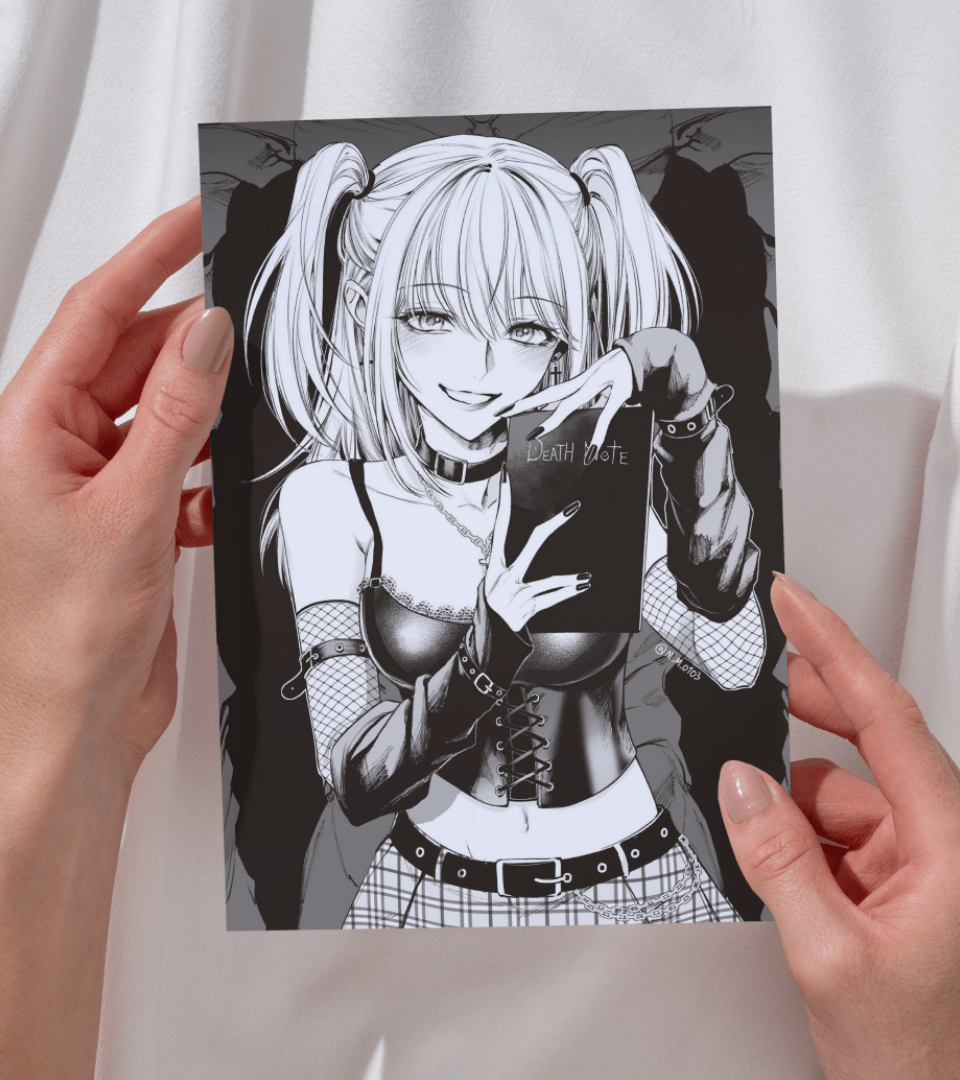 Misa Monochromatic Wall Poster | Death Note | Anime Print