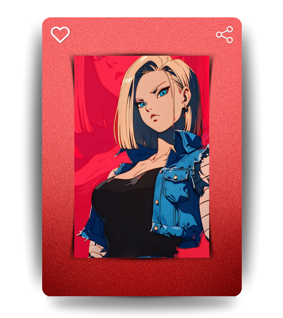 Android 18 Waifu Wall Poster | Dragon Ball | Anime Print