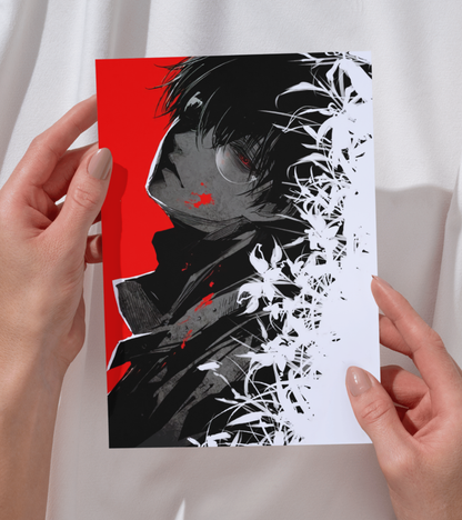 Kaneki Monochromatic Wall Poster | Tokyo Ghoul | Anime Print