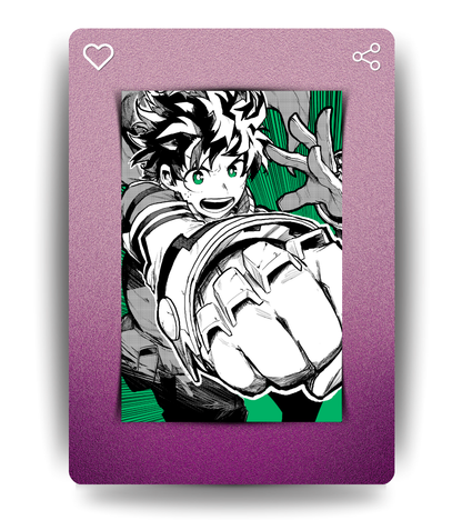 Deku Monochromatic Wall Poster | My Hero Academia | Anime Print