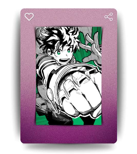 Deku Monochromatic Wall Poster | My Hero Academia | Anime Print