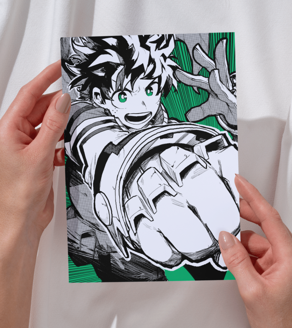 Deku Monochromatic Wall Poster | My Hero Academia | Anime Print