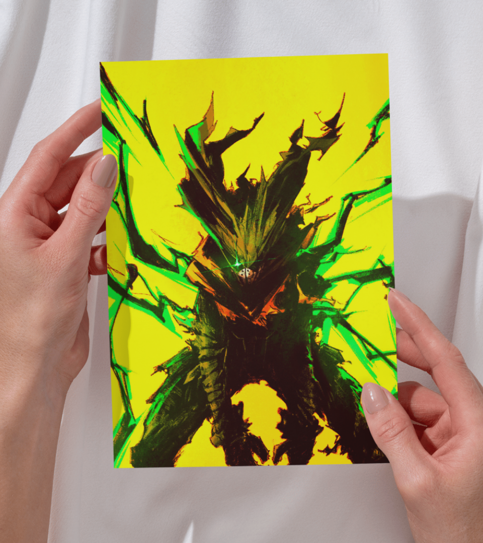 Dark Deku Monochromatic Wall Poster | My Hero Academia | Anime Print