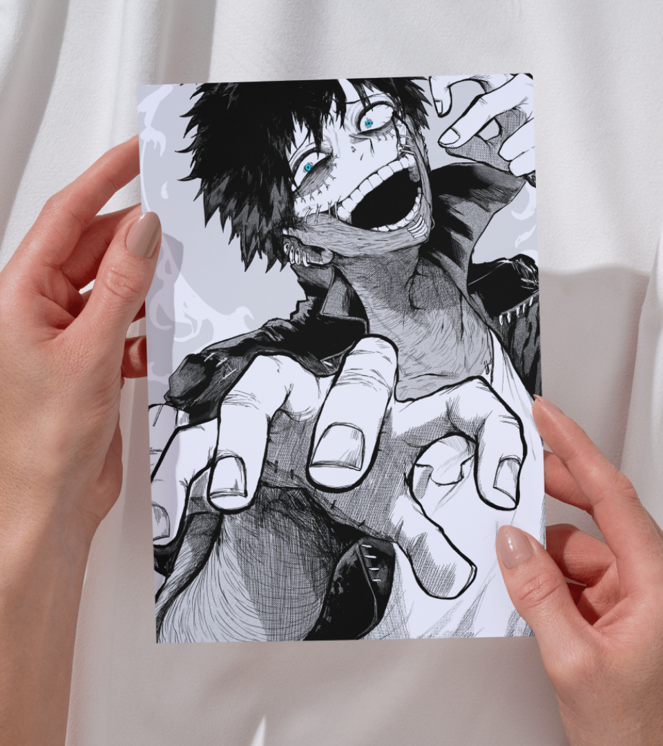 Dabi Monochromatic Wall Poster | My Hero Academia | Anime Print