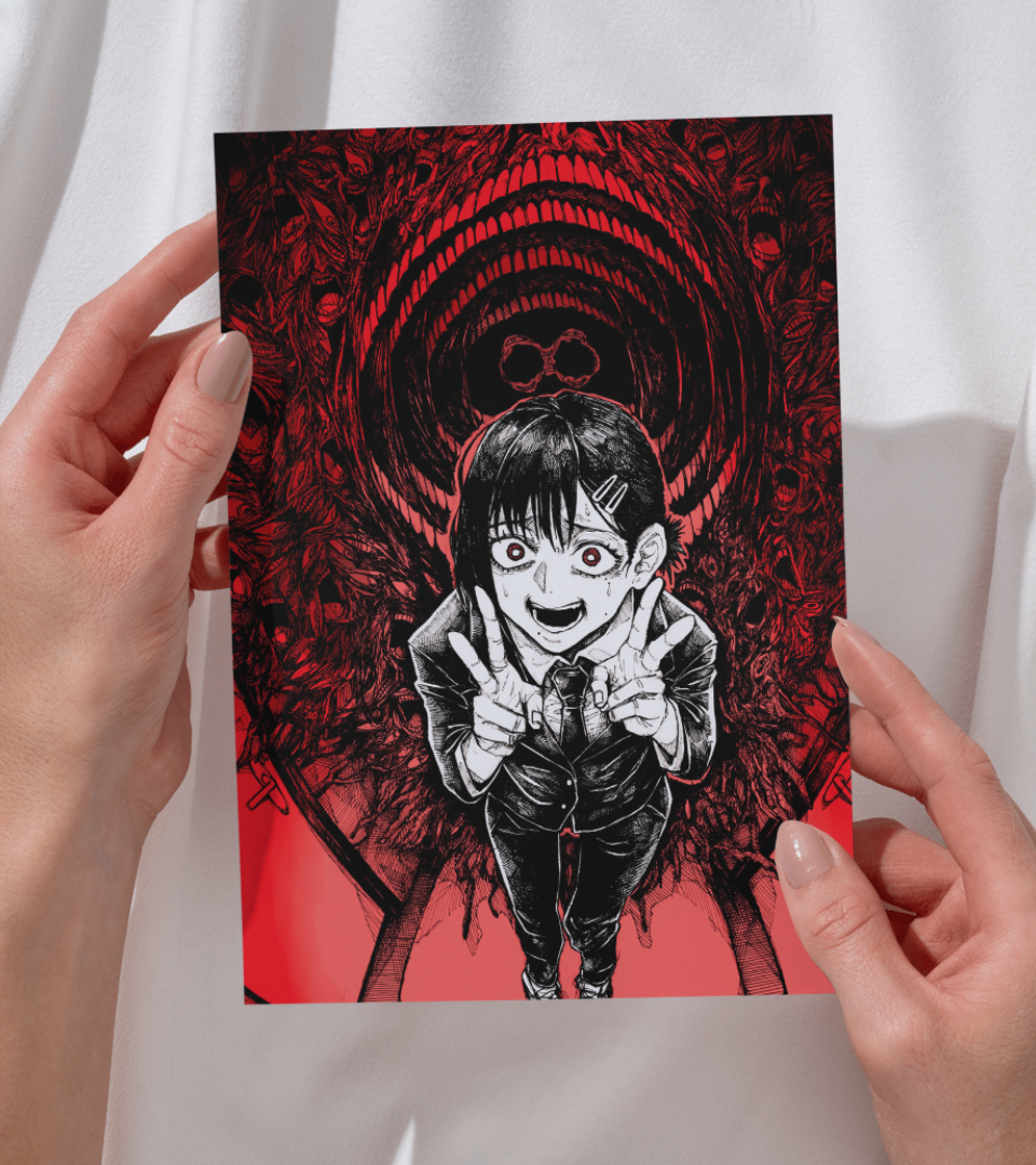 Kobeni Monochromatic Wall Poster | Chainsaw Man | Anime Print