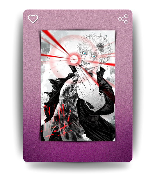 Gojo Monochromatic Wall Poster | Jujutsu Kaisen | Anime Print