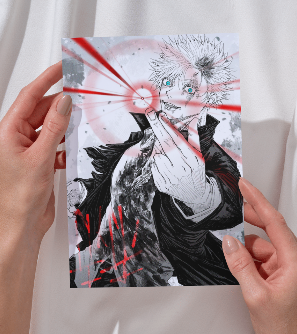 Gojo Monochromatic Wall Poster | Jujutsu Kaisen | Anime Print