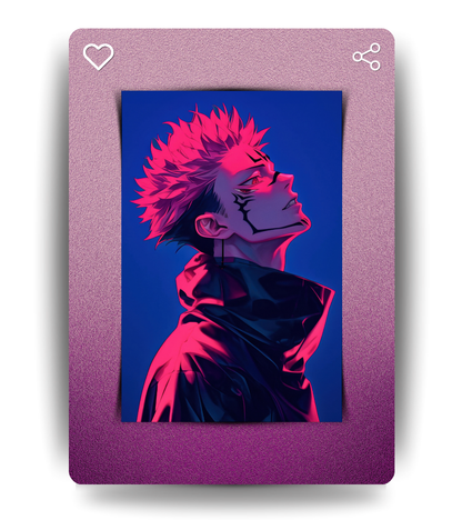 Sukuna Monochromatic Wall Poster | Jujutsu Kaisen | Anime Print