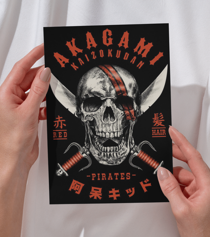 Akagami Jolly Roger Wall Poster | One Piece | Anime Print