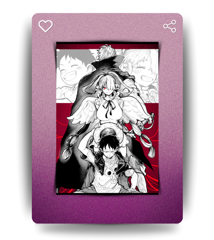 OP Red Monochromatic Wall Poster | One Piece | Anime Print