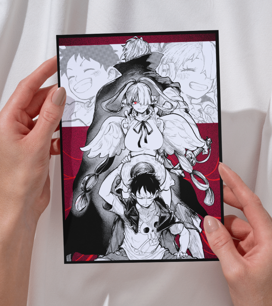 OP Red Monochromatic Wall Poster | One Piece | Anime Print