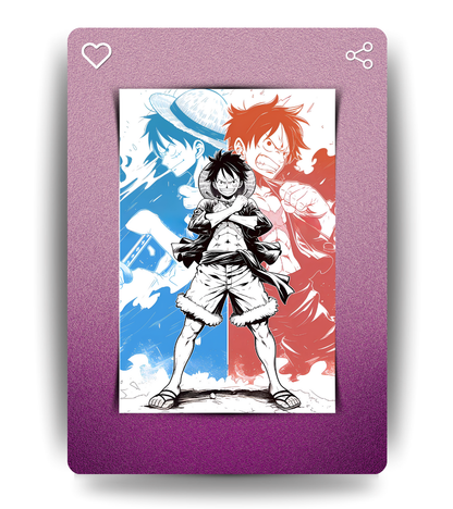 Luffy Minimalist Wall Poster | One Piece | Anime Print