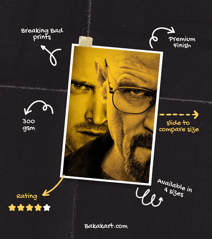 Walter & Jesse Wall Poster | Breaking Bad | Pop Culture Print