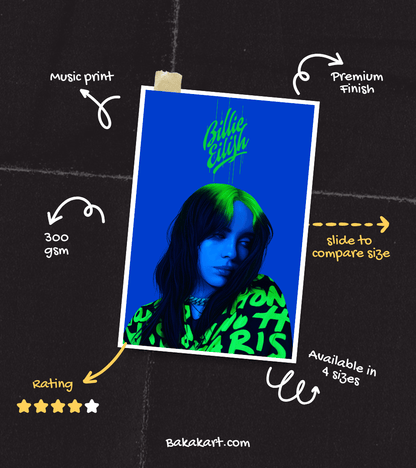 Billie Eilish Wall Poster | Artist | Music Print