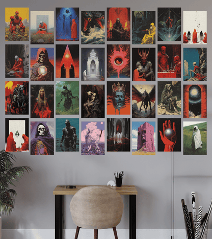 50 Pcs Dark Fantasy Poster Set | Wall Collage Kits