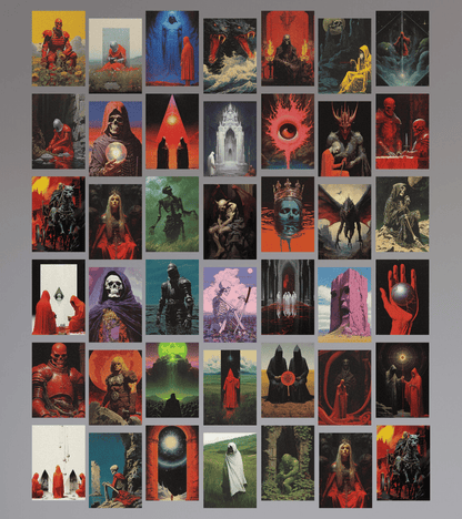 50 Pcs Dark Fantasy Poster Set | Wall Collage Kits